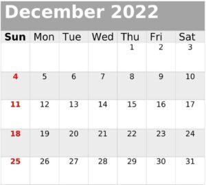 December 2022 Calendar pdf