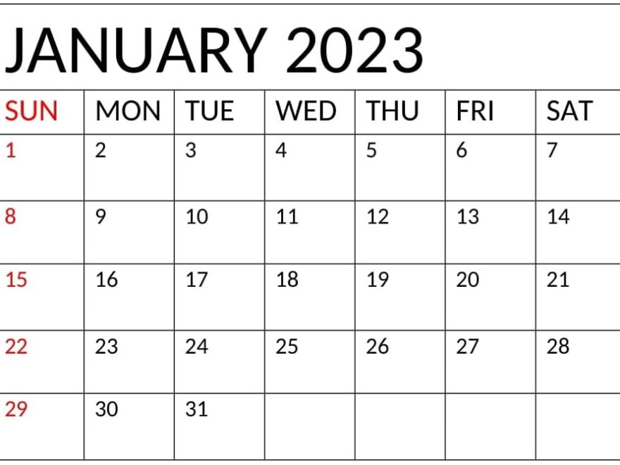 Printable January 2023 Calendar Archives CALENDAR DIGITAL