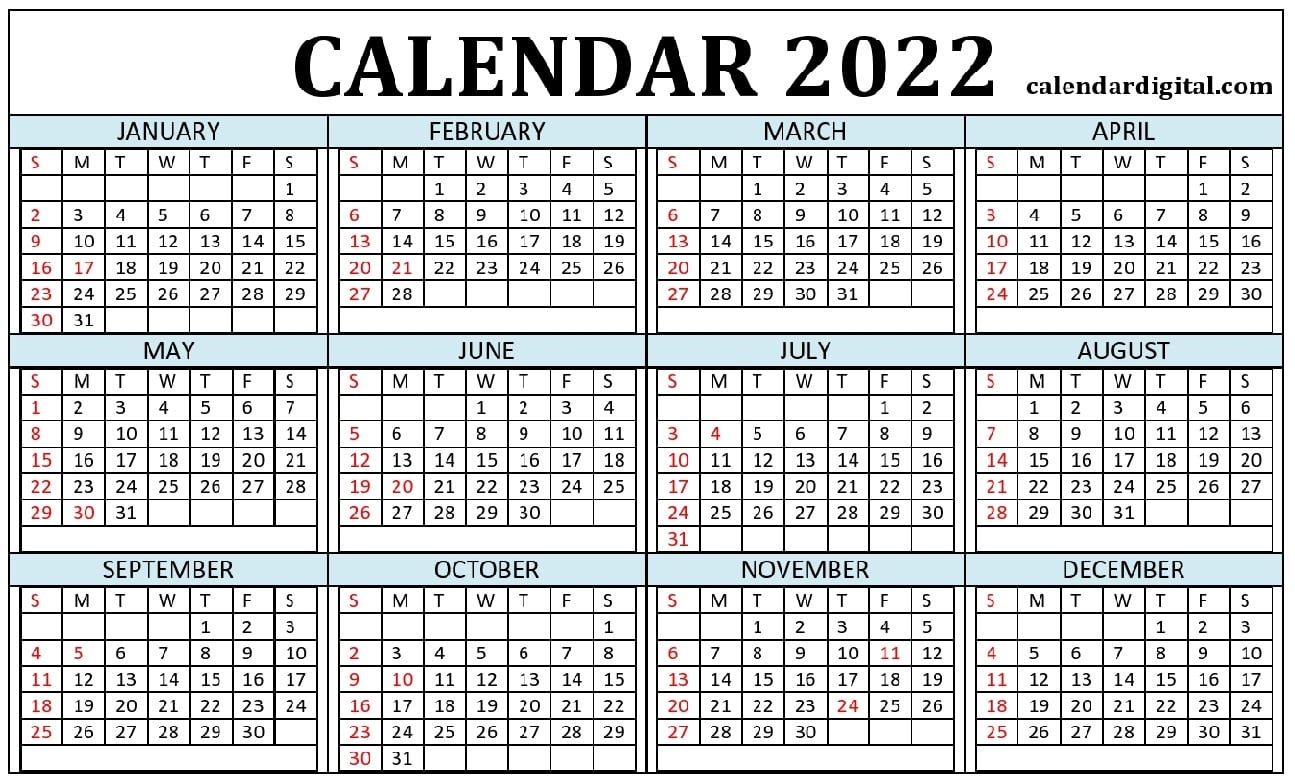 2022 Calendar