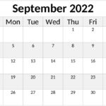 2022 September Calendar