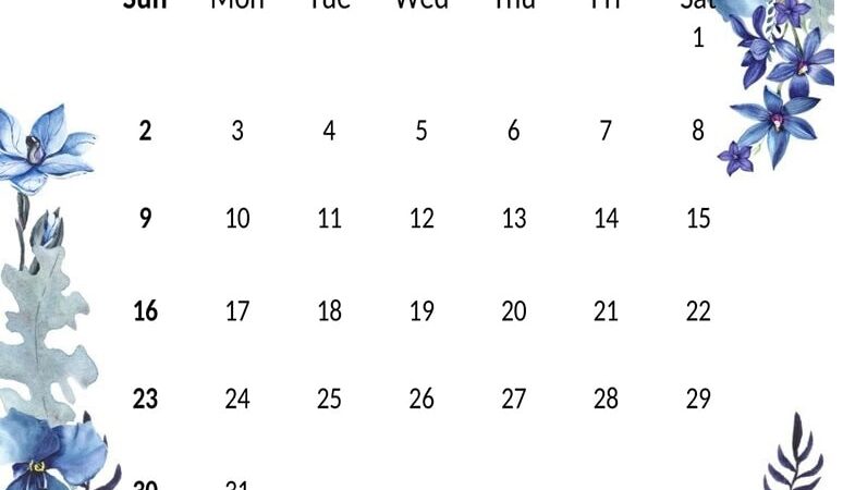 Cute October Calendar 2022