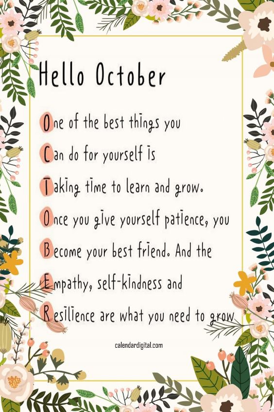 Hello October Pictures