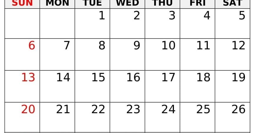 November 2022 Calendar Printable