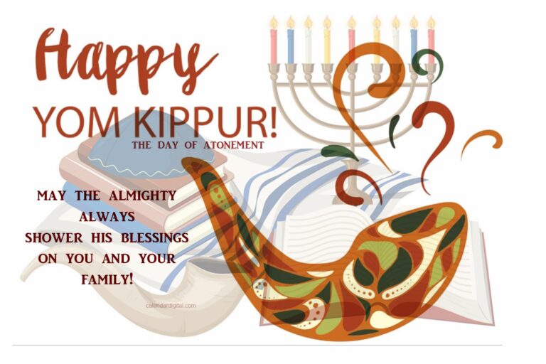 Yom Kippur Wishes For Family and Friends Calendar Digital