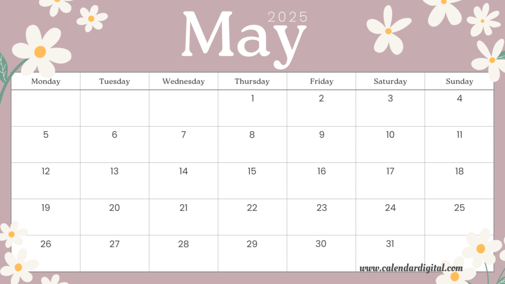 May 2025 Calendar Template