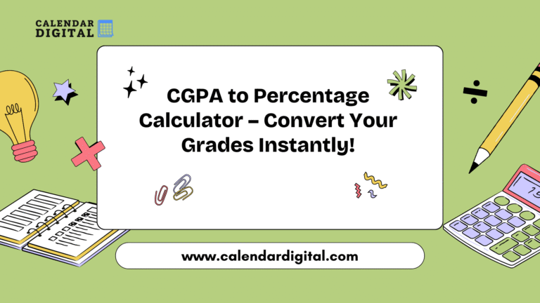 CGPA to Percentage Calculator – Convert Your Grades Instantly!