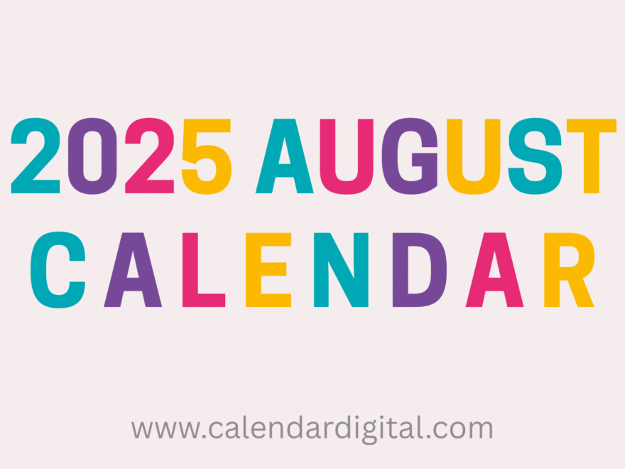 August 2025 Calendar PDF