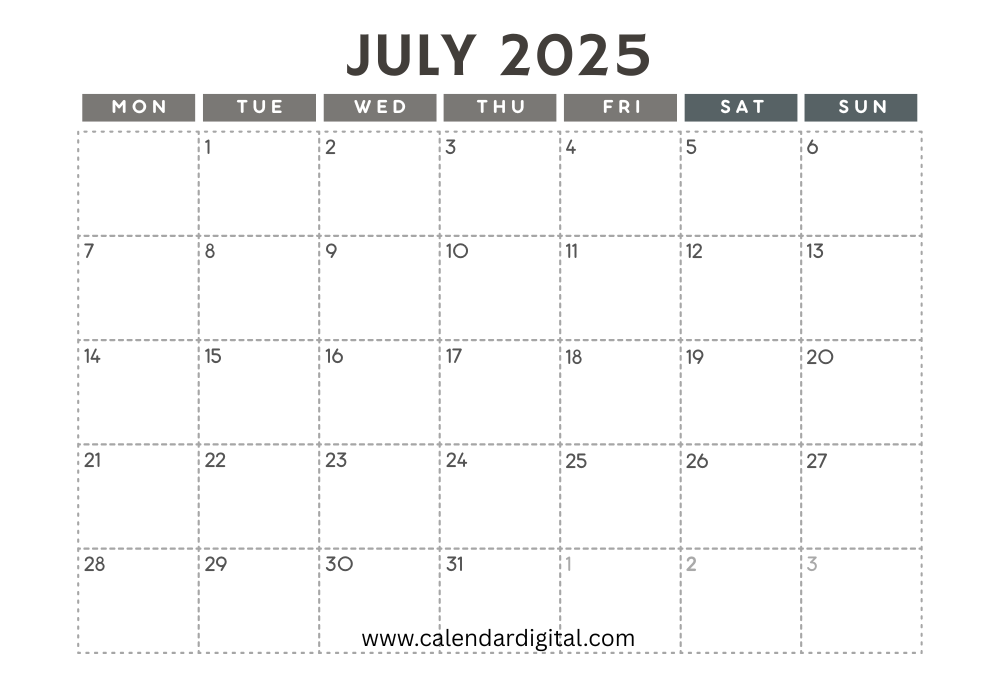 July 2025 Calendar: Complete Guide with Festivals, Zodiac Signs, Birthstone, Vedic Astrology & Key Insights 2 July 2025 Planner PDF