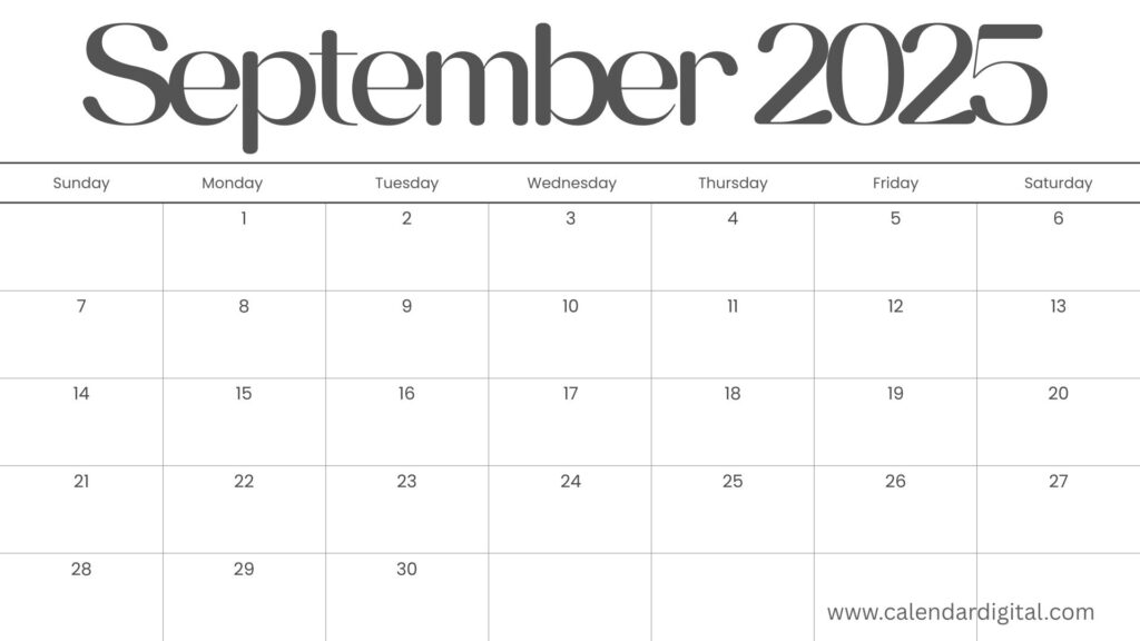 September 2025 Calendar with Holidays: Plan Your Month with Ease 5 Monthly Planner September 2025 Calendar Template