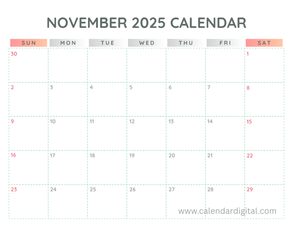 November 2025 Calendar