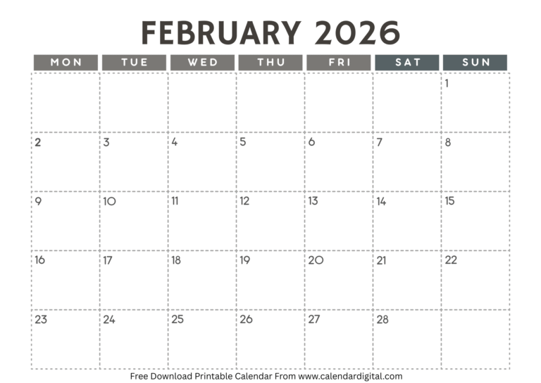 February 2026 Calendar: Complete Guide to February Month, Festivals, Horoscope & Holidays 5 February 2026 Printable Calendar
