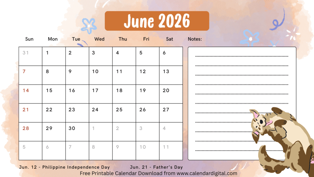 June 2026 Calendar