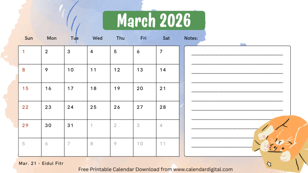 March 2026 Calendar