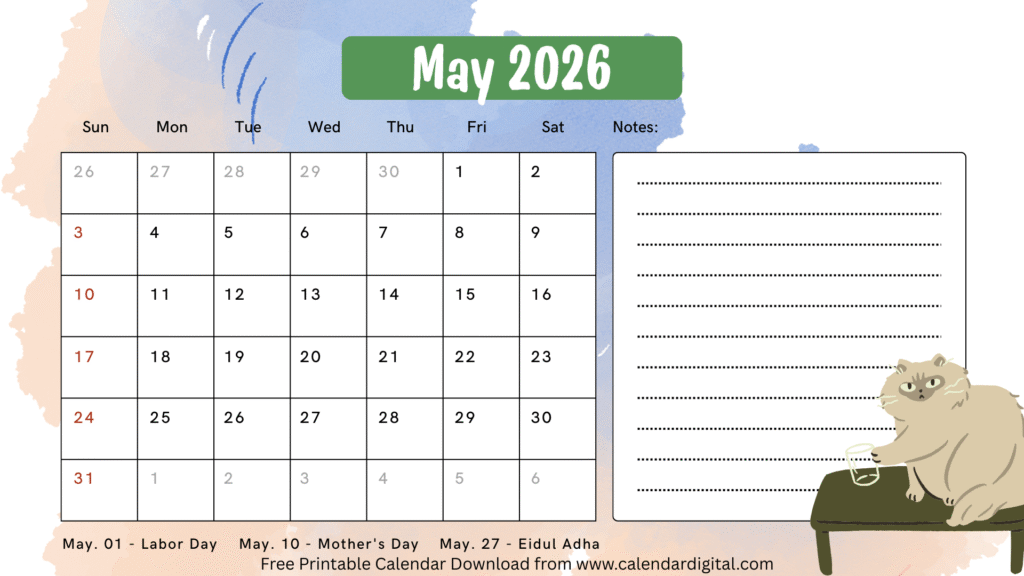 May 2026 Calendar